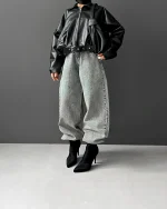 جکت چرم Pull&Bear کد 10217 - Image 6