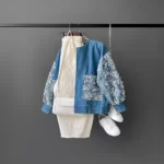 کت جین آستین شکوفه ای