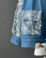 کت جین آستین شکوفه ای - Image 2