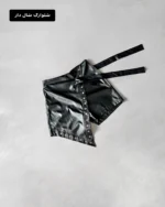 شلوارک چرم شال دار